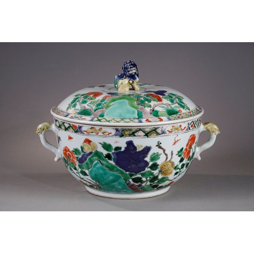 Ecuelle or tureen "famille verte" porcelain - Kangxi period